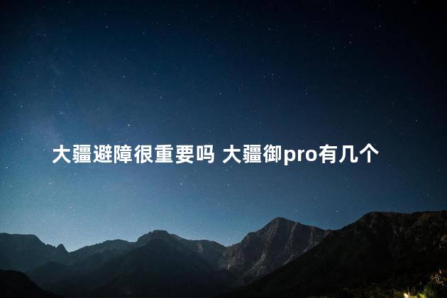 大疆避障很重要吗 大疆御pro有几个避障系统